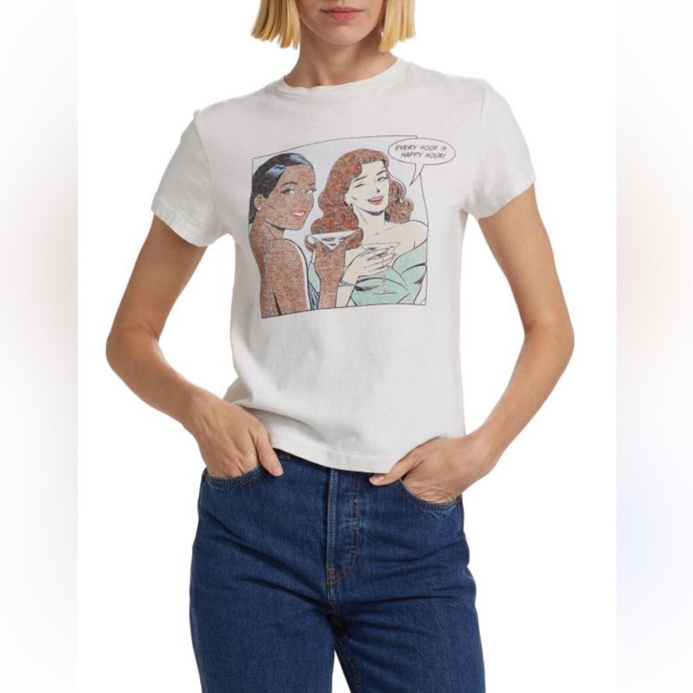 $160 re/done classic tee - happy hour New